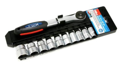 Hilka - 11 Piece 3/8 Sockets Rack MM